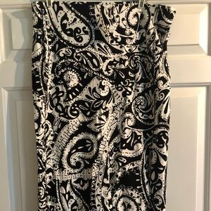 Loft black and white maxi skirt.  NWT